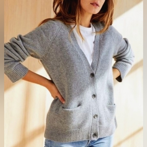 Jenni Kayne Light Gray Cashmere Cardigan(Nwot) - Picture 6 of 7